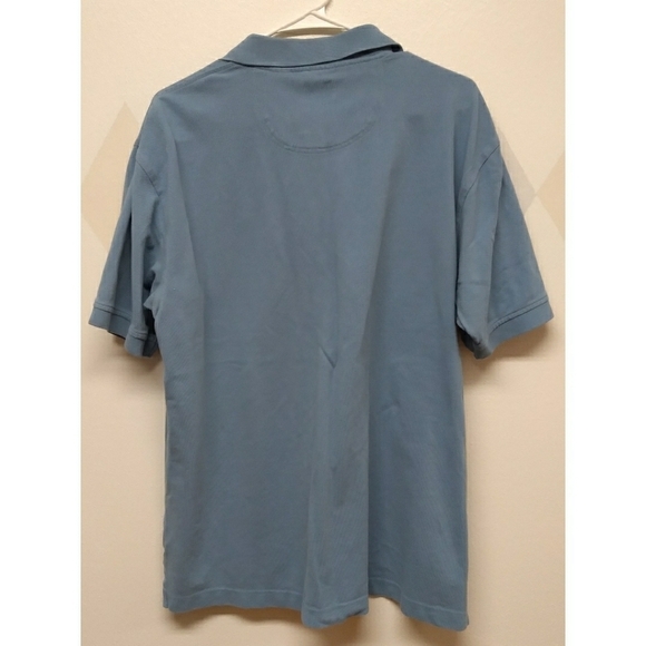 Izod Silk Wash men's 100% cotton blue polo shirt - Picture 2 of 11